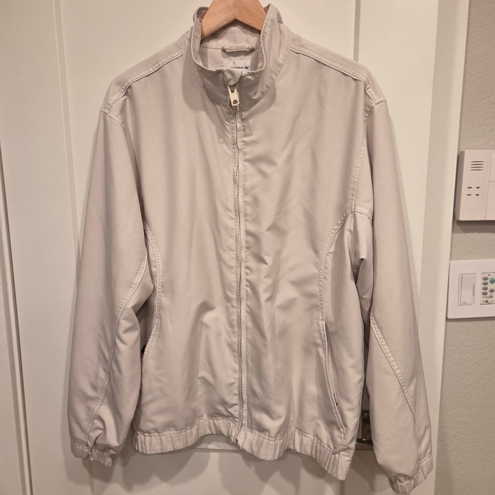 Cutter & Buck Men's CB WindTec Golf Full Zip Lightweight Jacket Beige 3XL